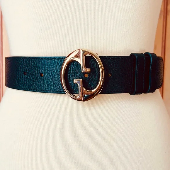 Gucci Black and Gold Women's Belt - Picture 2 of 14